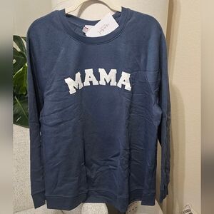 NWT Ingrid & Isabel Blue 'MAMA' Sweatshirt